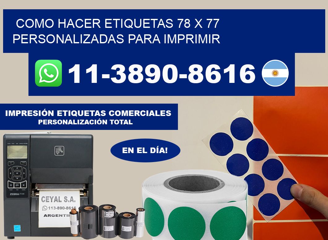 como hacer etiquetas 78 x 77 personalizadas para imprimir