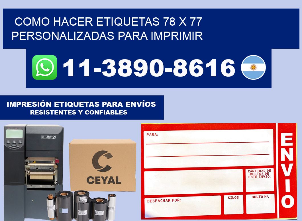 como hacer etiquetas 78 x 77 personalizadas para imprimir