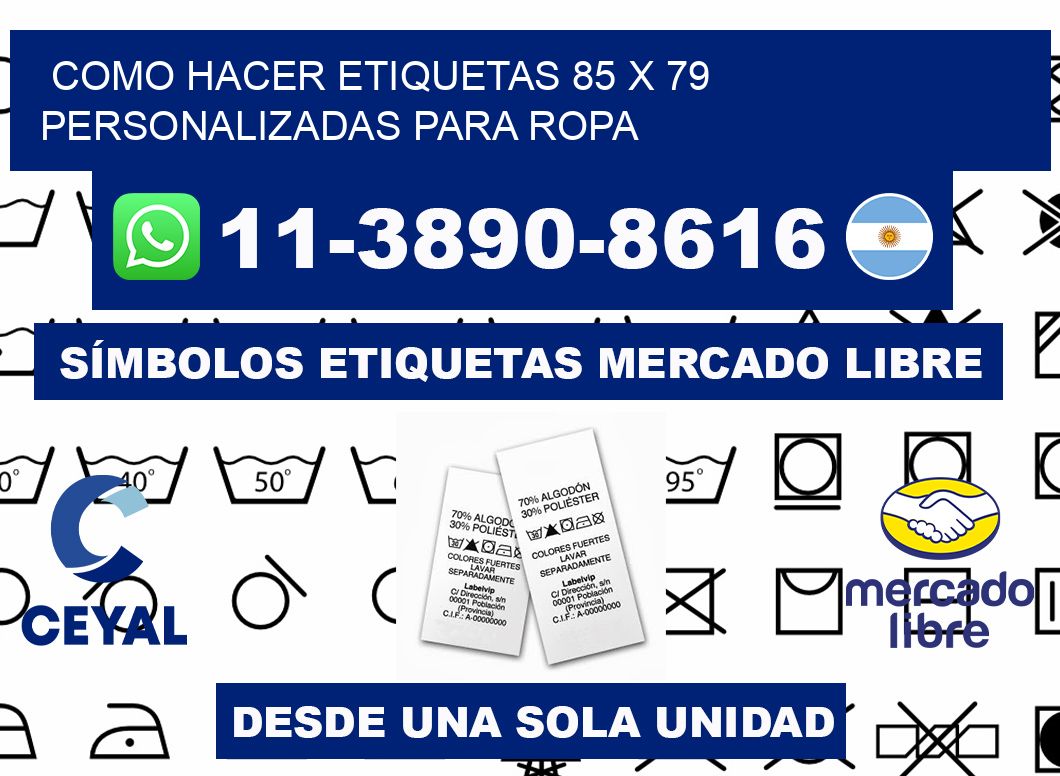 como hacer etiquetas 85 x 79 personalizadas para ropa
