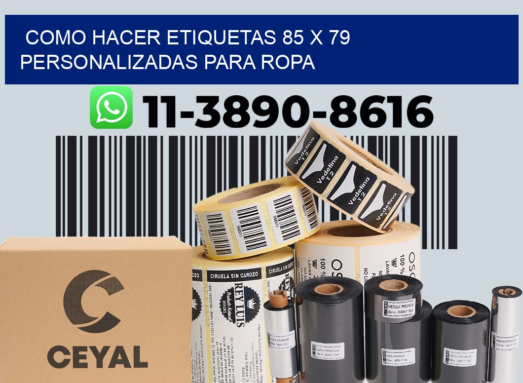 como hacer etiquetas 85 x 79 personalizadas para ropa