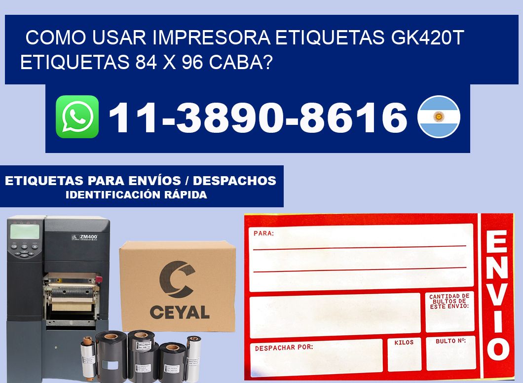 como usar impresora etiquetas gk420t etiquetas 84 x 96 CABA?