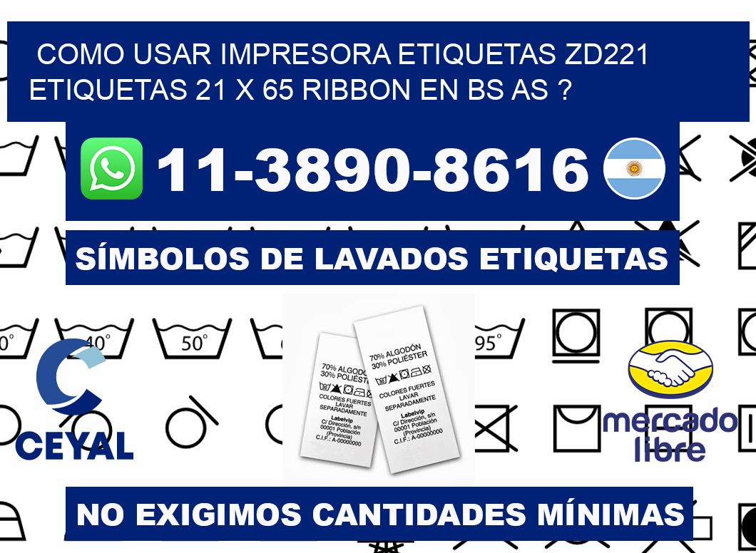 como usar impresora etiquetas zd221 etiquetas 21 x 65 ribbon en BS AS ?