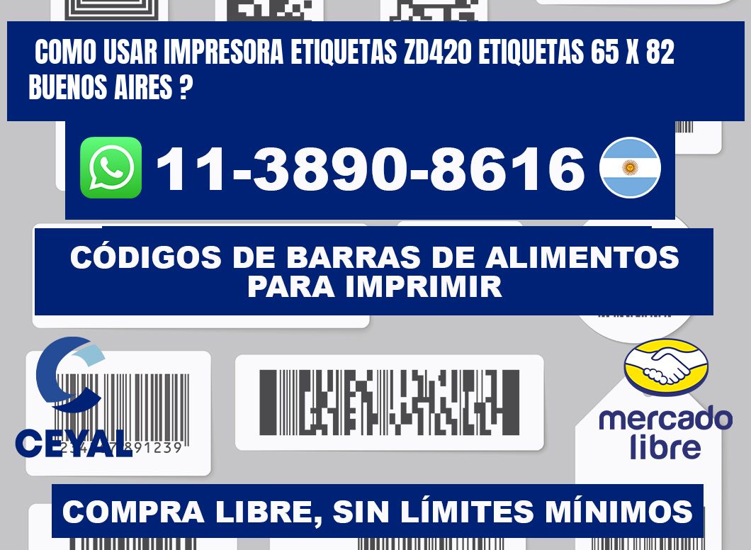 como usar impresora etiquetas zd420 etiquetas 65 x 82 Buenos Aires ?