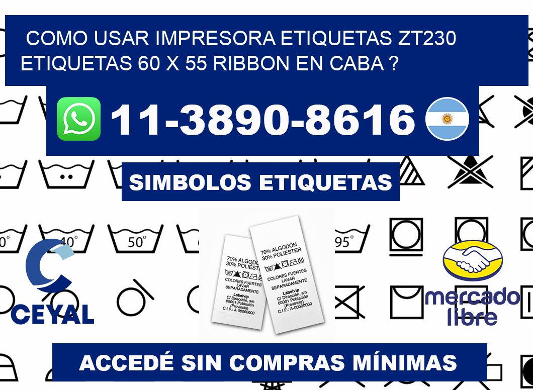 como usar impresora etiquetas zt230 etiquetas 60 x 55 ribbon en CABA ?