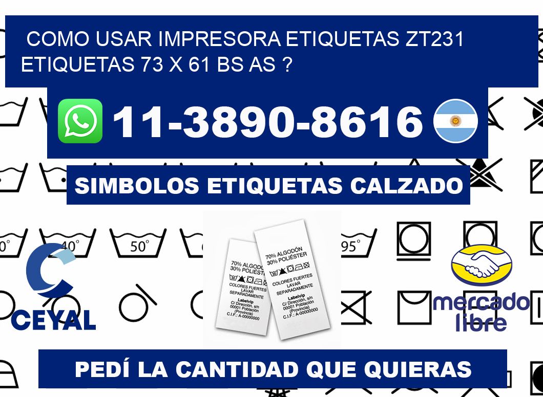 como usar impresora etiquetas zt231 etiquetas 73 x 61 BS AS ?