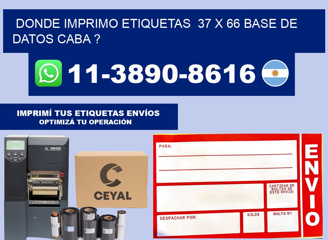 donde imprimo etiquetas  37 x 66 base de datos CABA ?