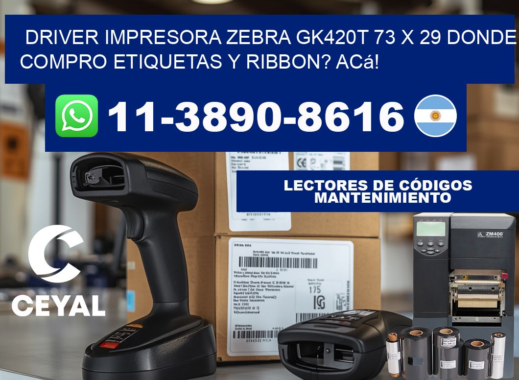 driver impresora zebra gk420t 73 x 29 Donde compro etiquetas y ribbon? Acá!
