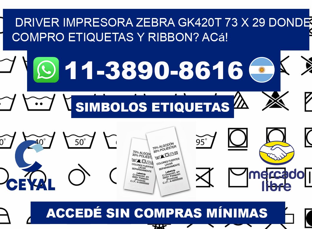 driver impresora zebra gk420t 73 x 29 Donde compro etiquetas y ribbon? Acá!