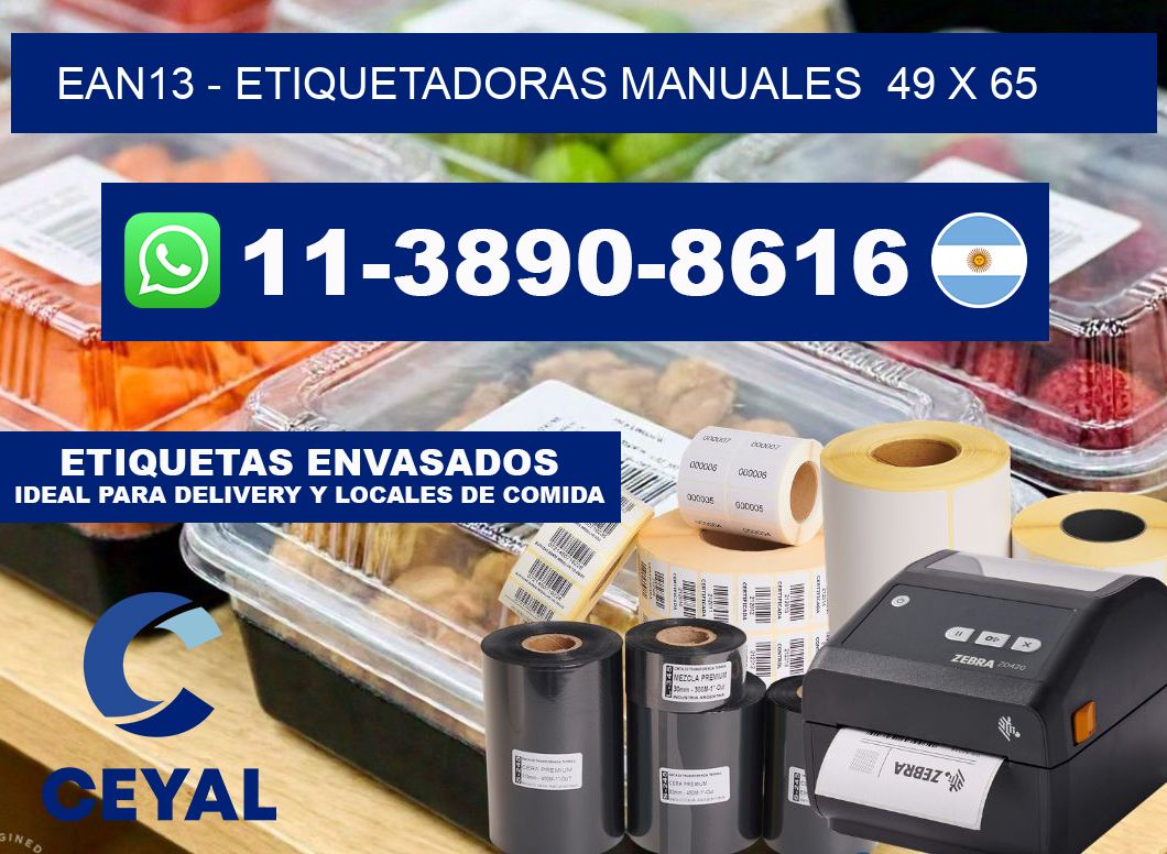 ean13 - Etiquetadoras Manuales  49 x 65