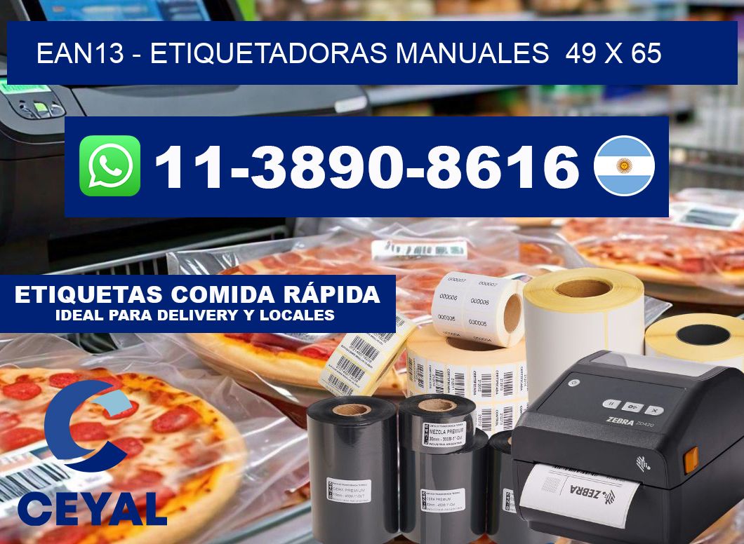 ean13 - Etiquetadoras Manuales  49 x 65