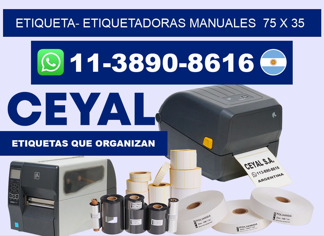 etiqueta- Etiquetadoras Manuales  75 x 35