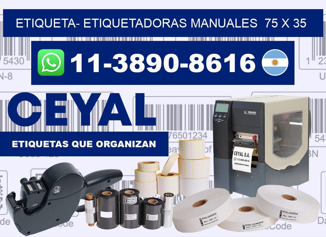 etiqueta- Etiquetadoras Manuales  75 x 35