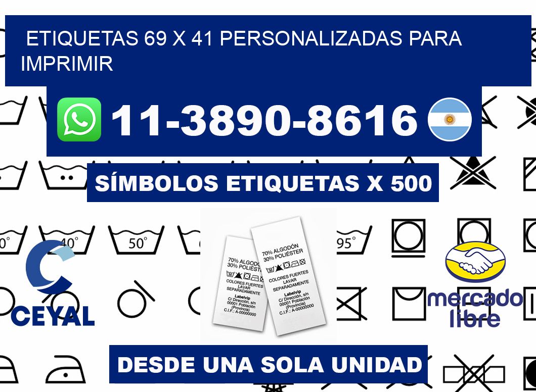etiquetas 69 x 41 personalizadas para imprimir