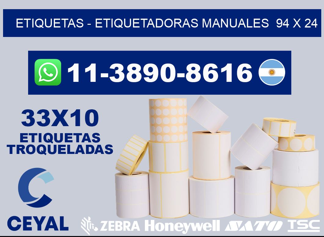 etiquetas - Etiquetadoras Manuales 94 x 24