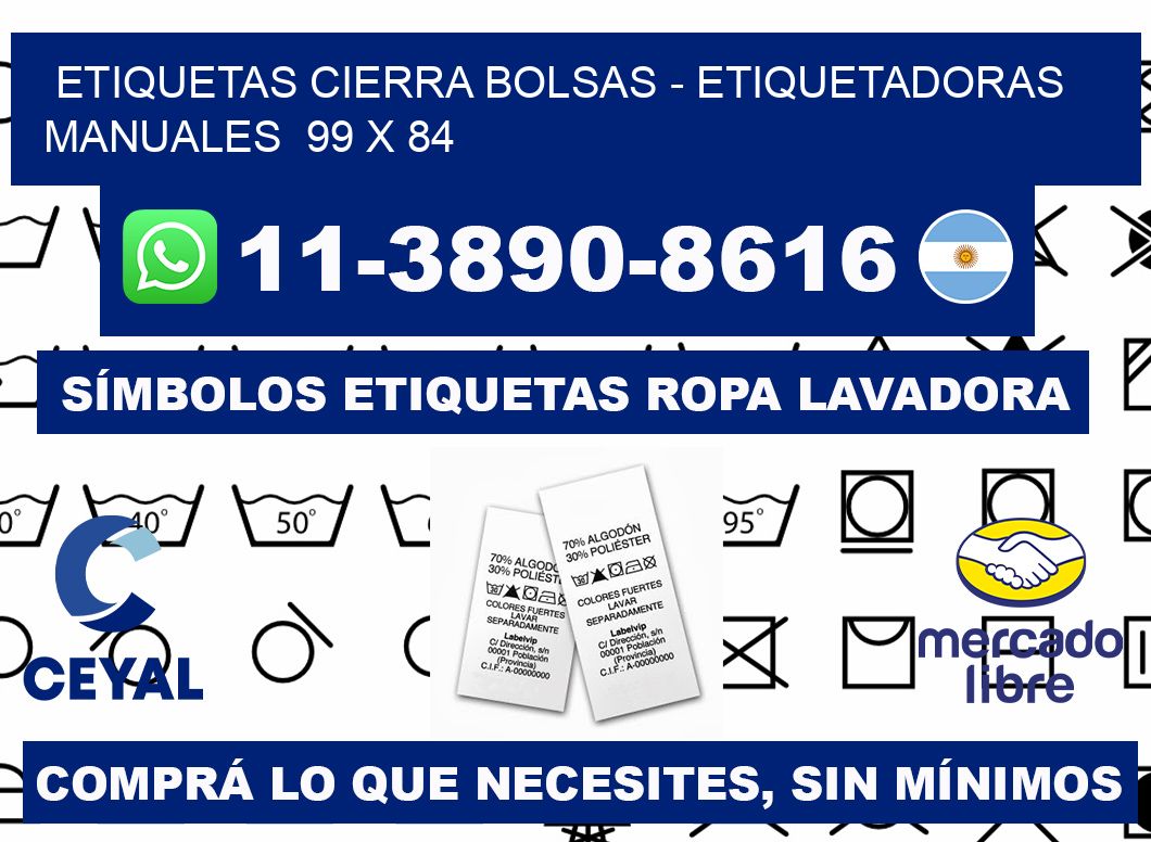 etiquetas cierra bolsas - Etiquetadoras Manuales  99 x 84