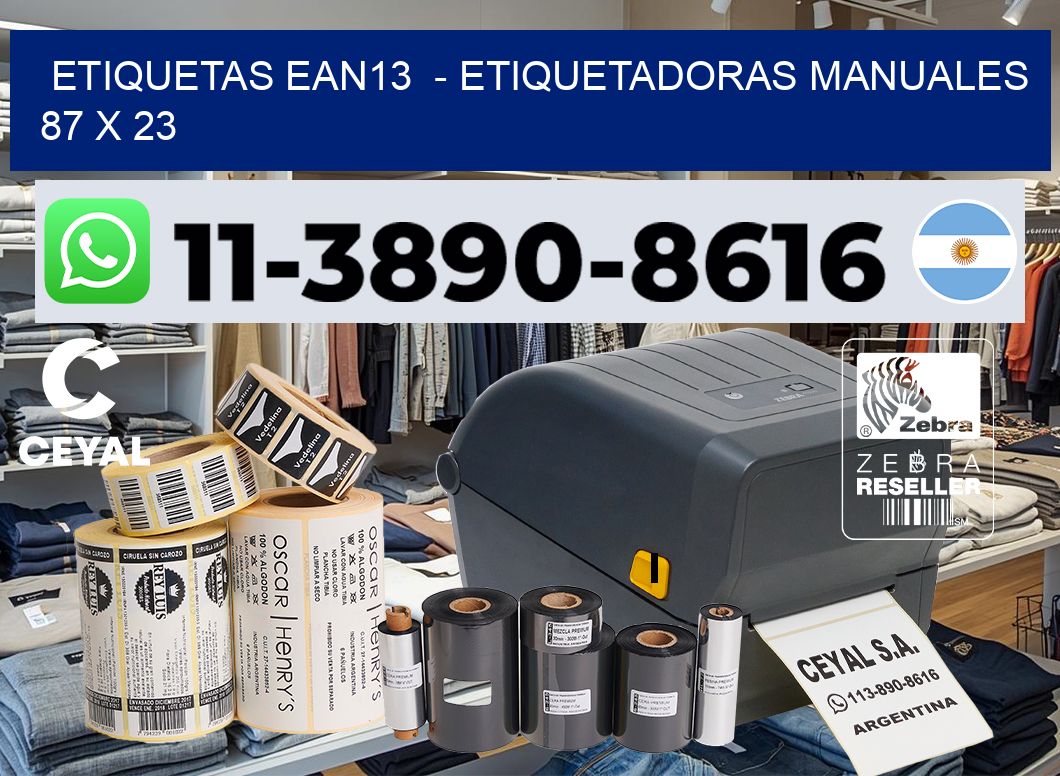etiquetas ean13 - Etiquetadoras Manuales 87 x 23