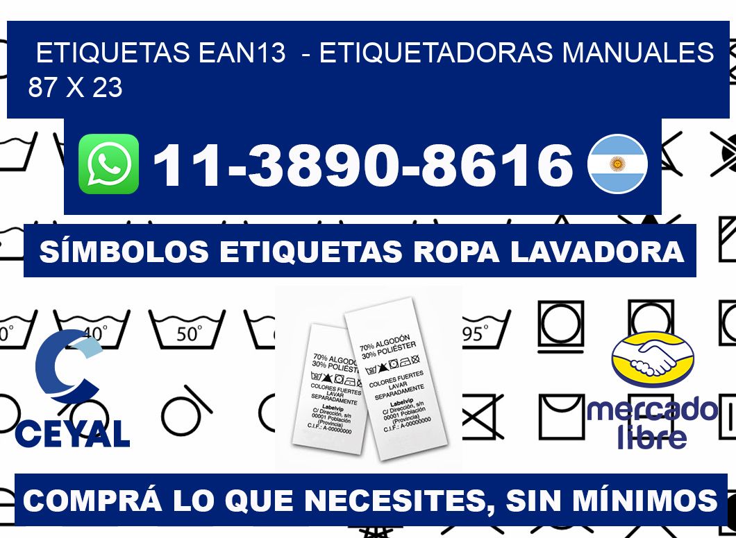 etiquetas ean13 - Etiquetadoras Manuales 87 x 23