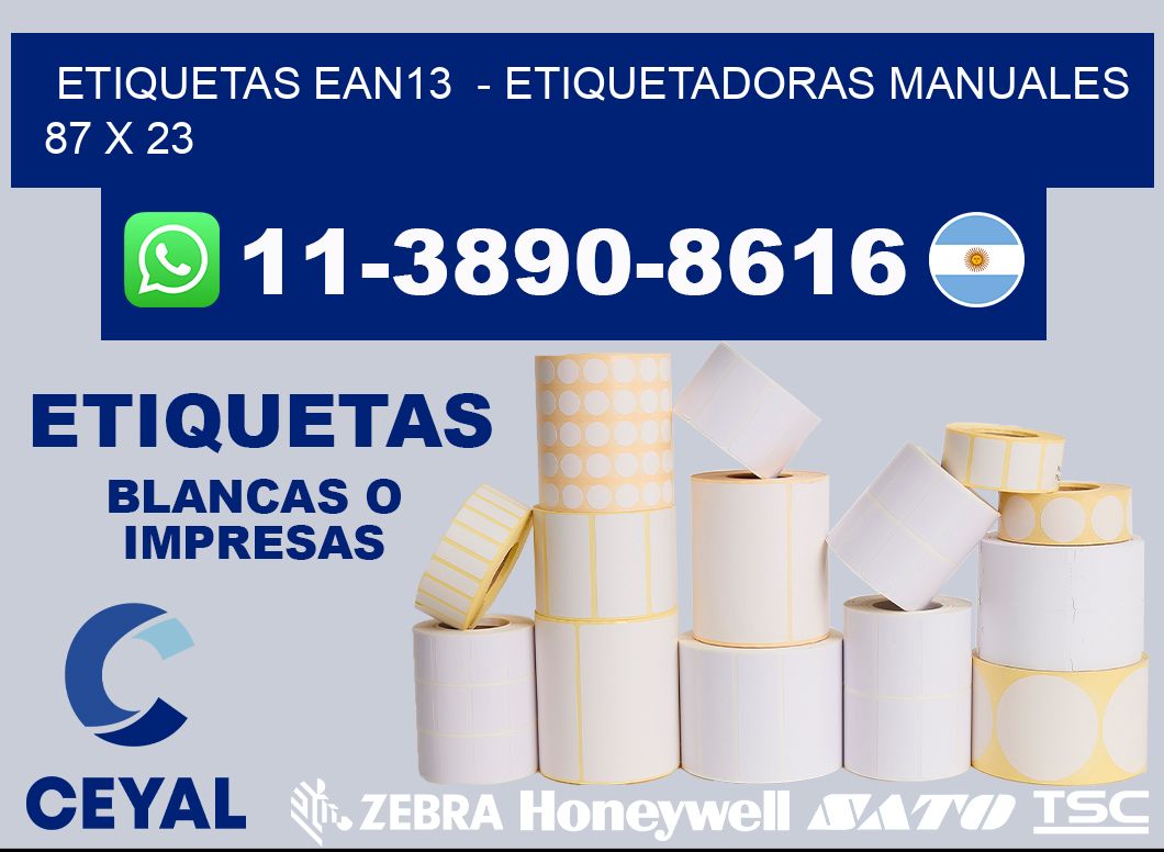 etiquetas ean13  – Etiquetadoras Manuales  87 x 23