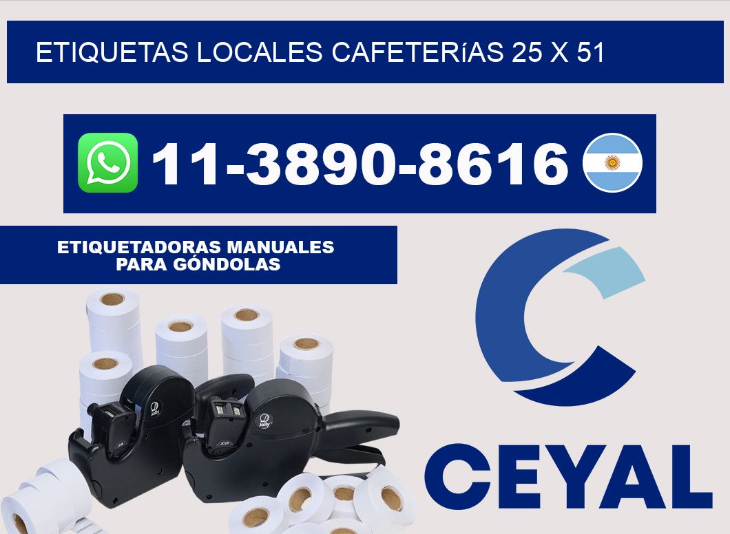 etiquetas locales cafeterías 25 x 51