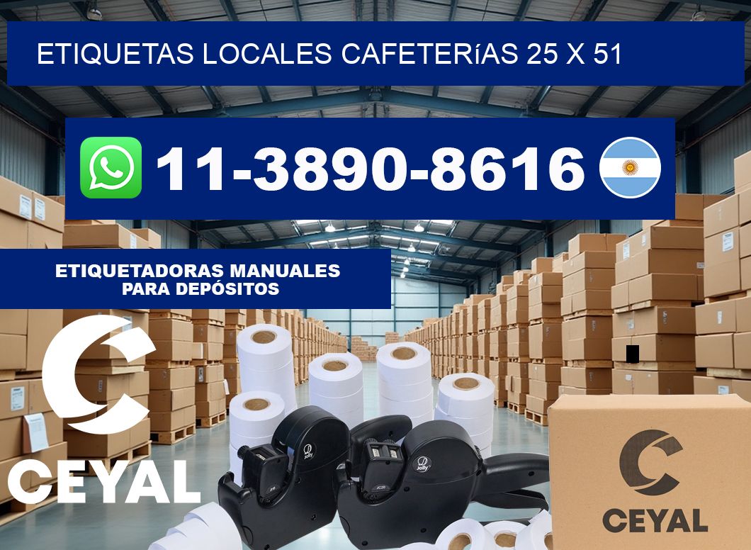 etiquetas locales cafeterías 25 x 51