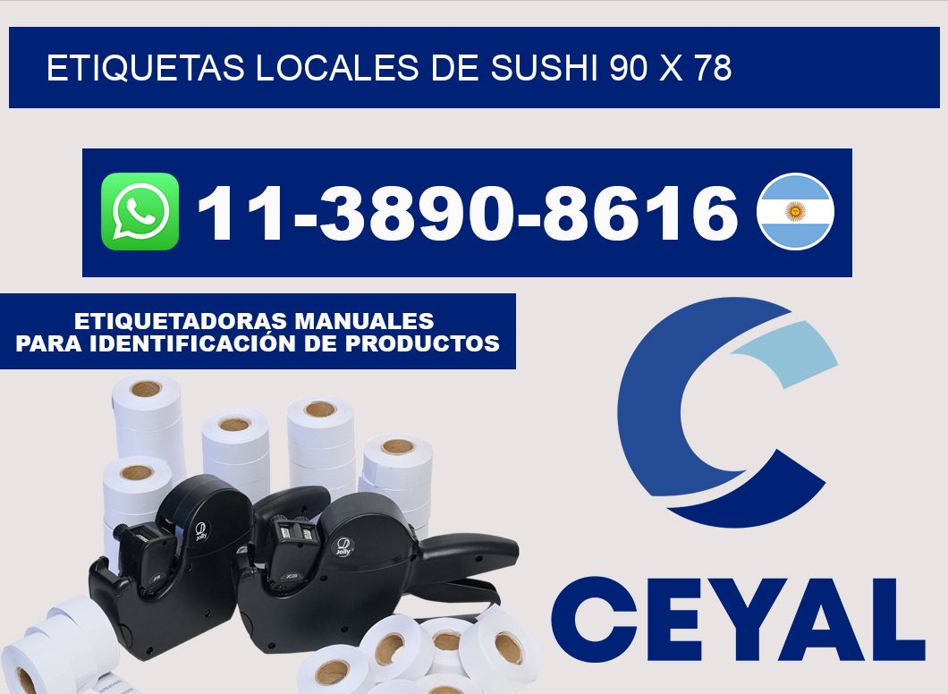 etiquetas locales de sushi 90 x 78