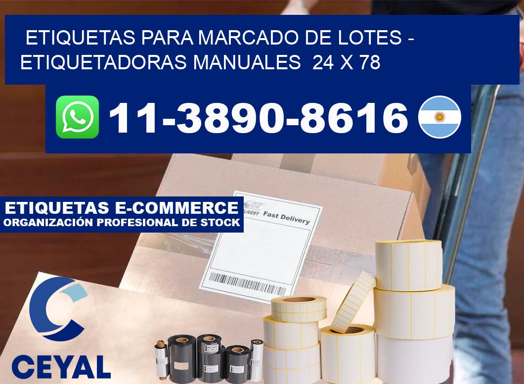 etiquetas para marcado de lotes - Etiquetadoras Manuales 24 x 78