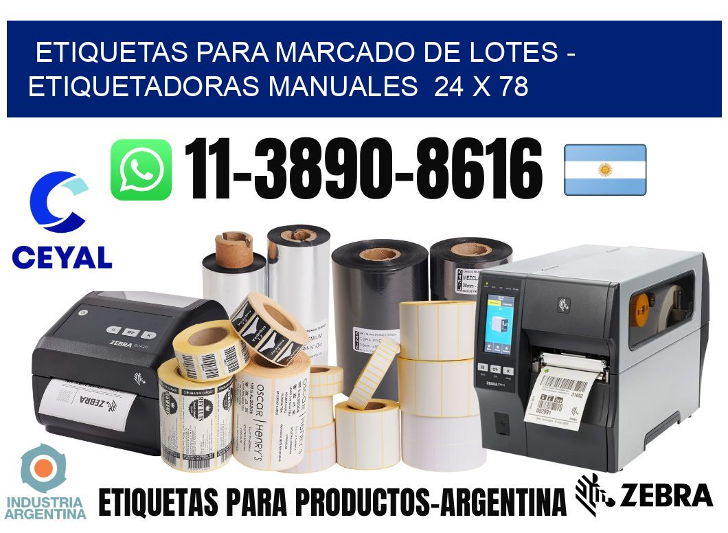 etiquetas para marcado de lotes - Etiquetadoras Manuales 24 x 78