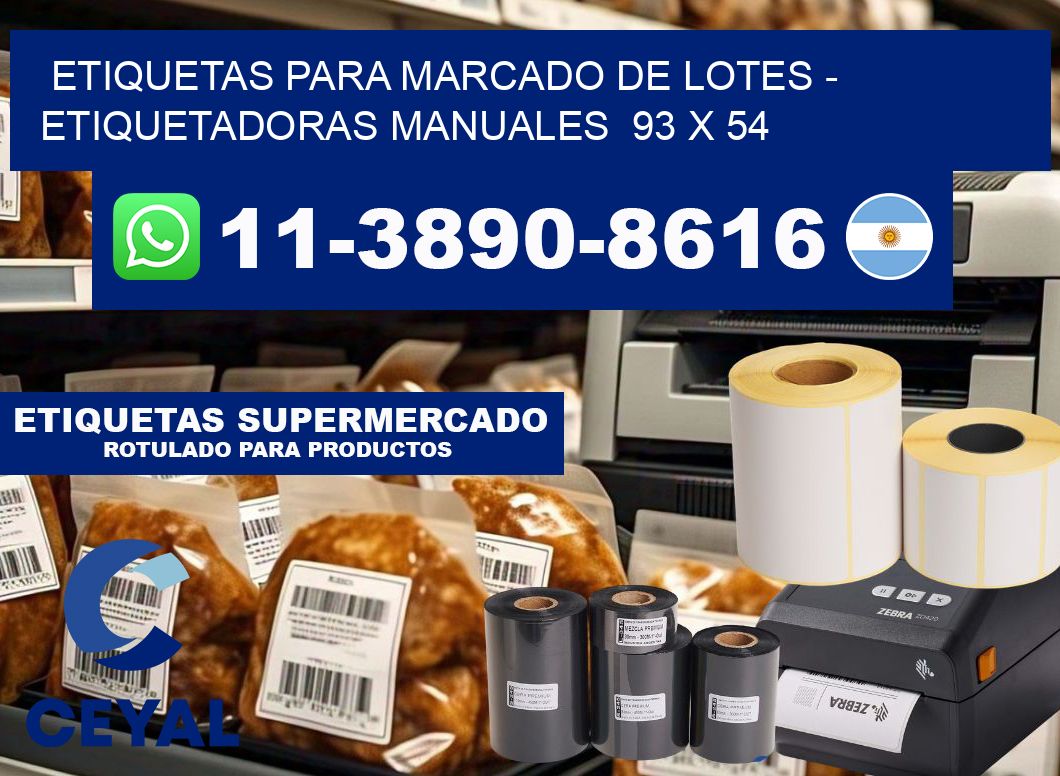 etiquetas para marcado de lotes - Etiquetadoras Manuales 93 x 54
