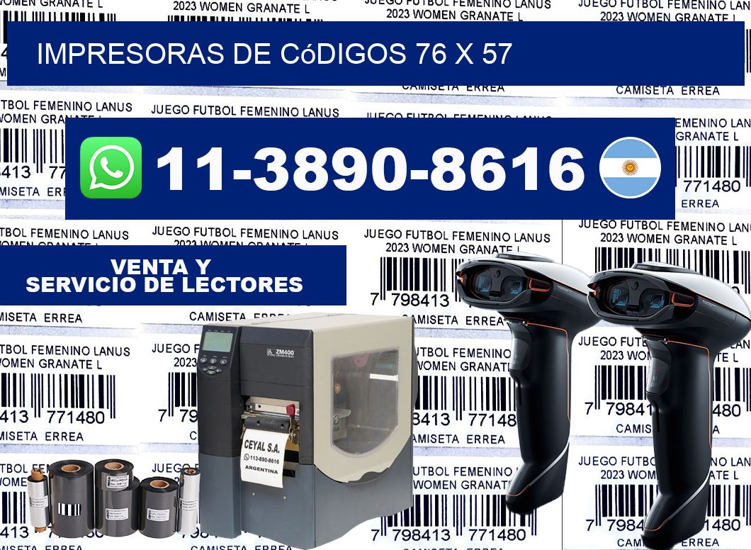 impresoras de códigos 76 x 57