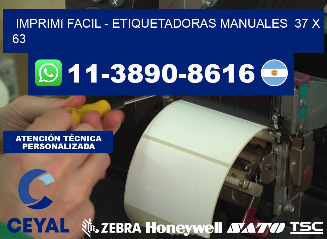 imprimí facil - Etiquetadoras Manuales  37 x 63
