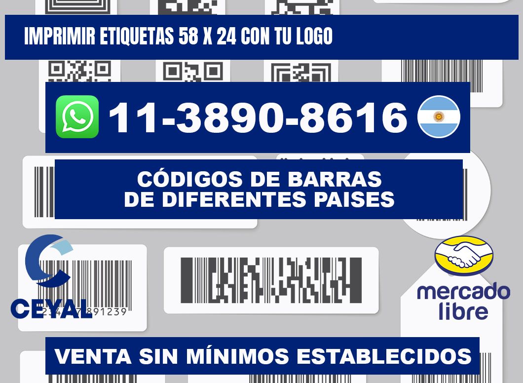 imprimir etiquetas 58 x 24 con tu logo