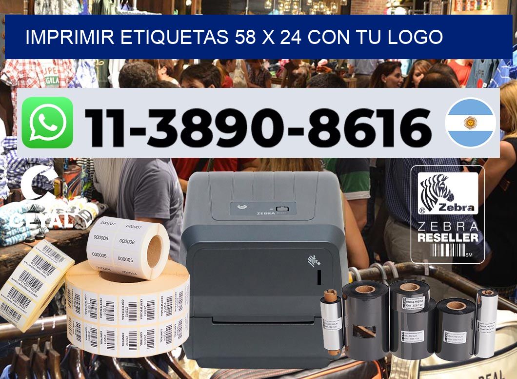 imprimir etiquetas 58 x 24 con tu logo
