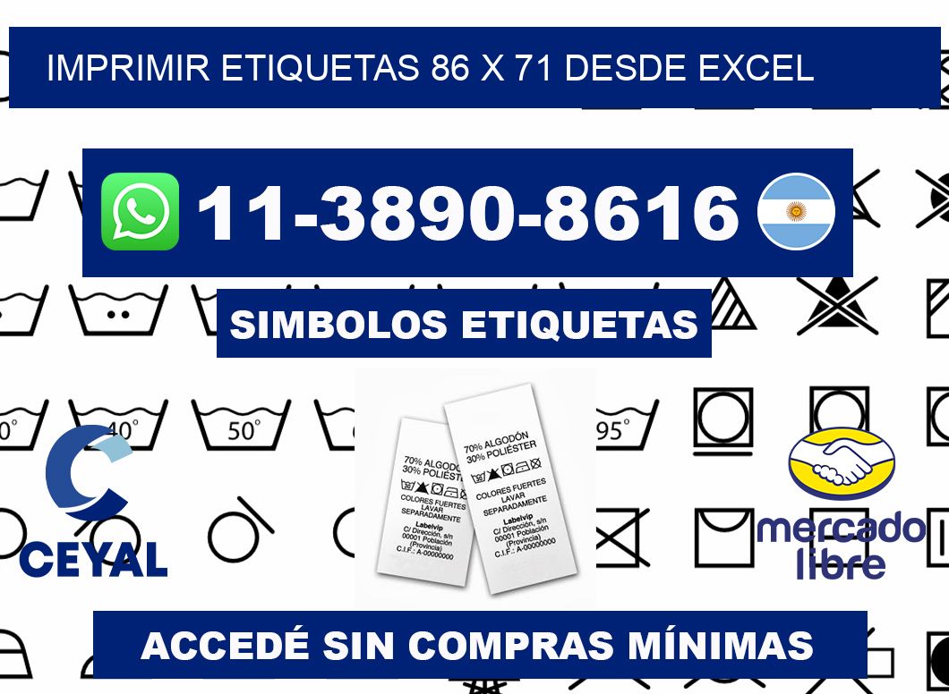imprimir etiquetas 86 x 71 desde excel