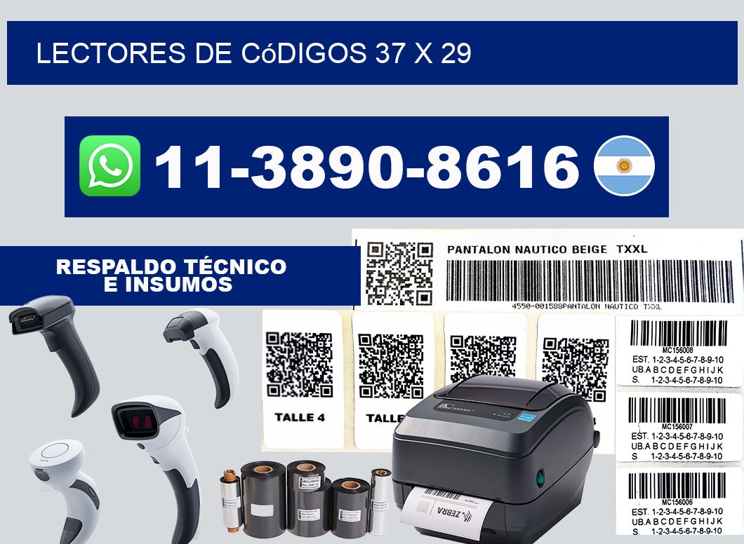 lectores de códigos 37 x 29
