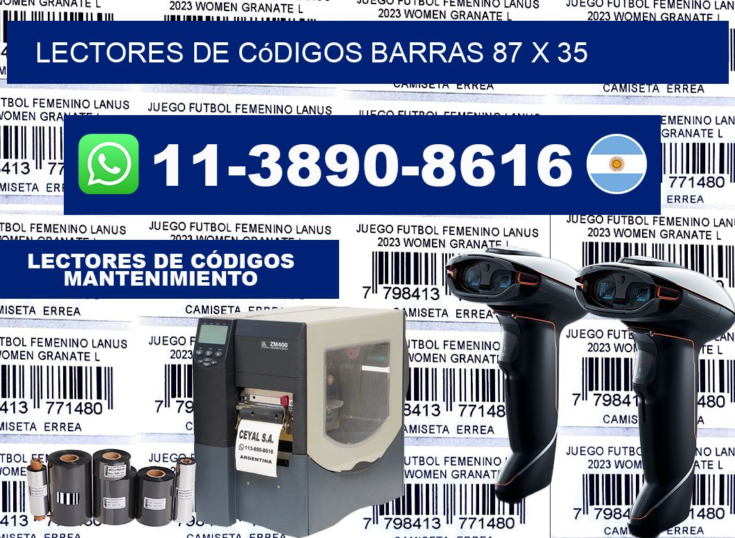 lectores de códigos barras 87 x 35