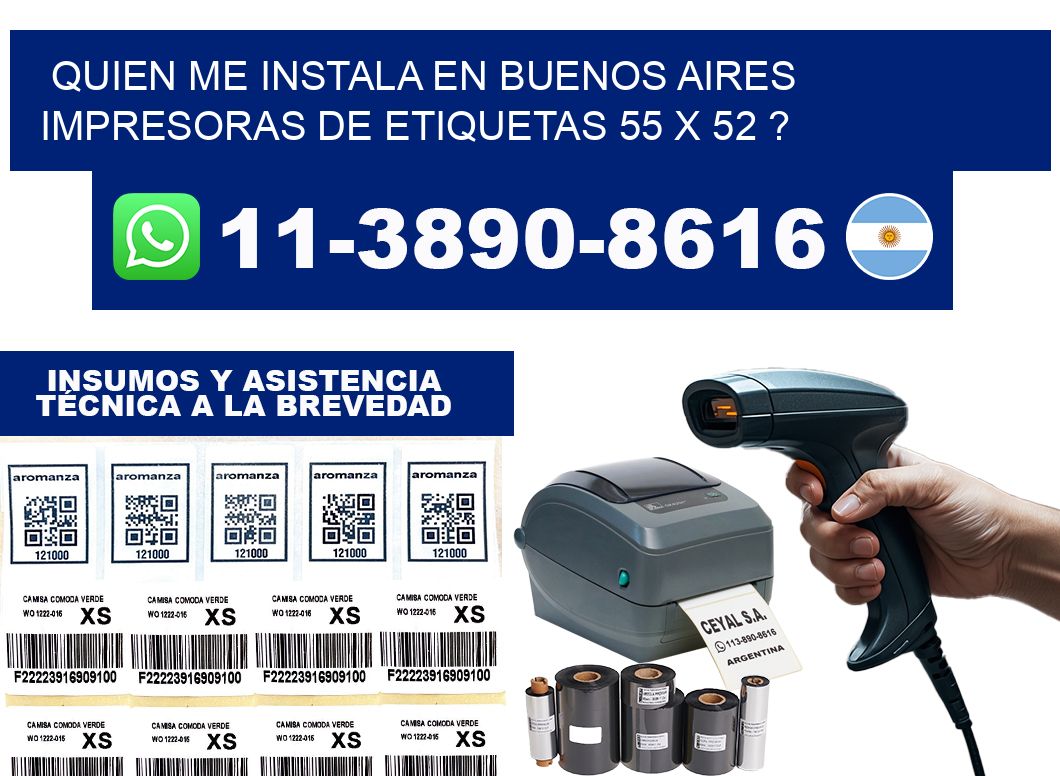 quien me instala en buenos aires impresoras de etiquetas 55 x 52 ?