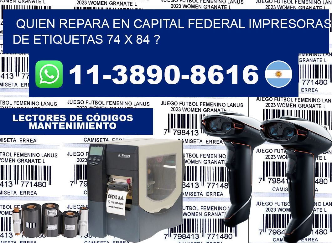quien repara en capital federal impresoras de etiquetas 74 x 84 ?