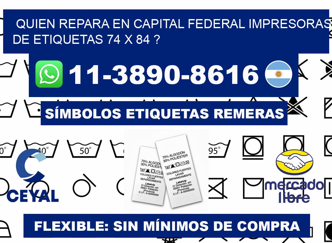 quien repara en capital federal impresoras de etiquetas 74 x 84 ?