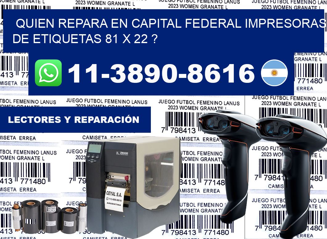 quien repara en capital federal impresoras de etiquetas 81 x 22 ?