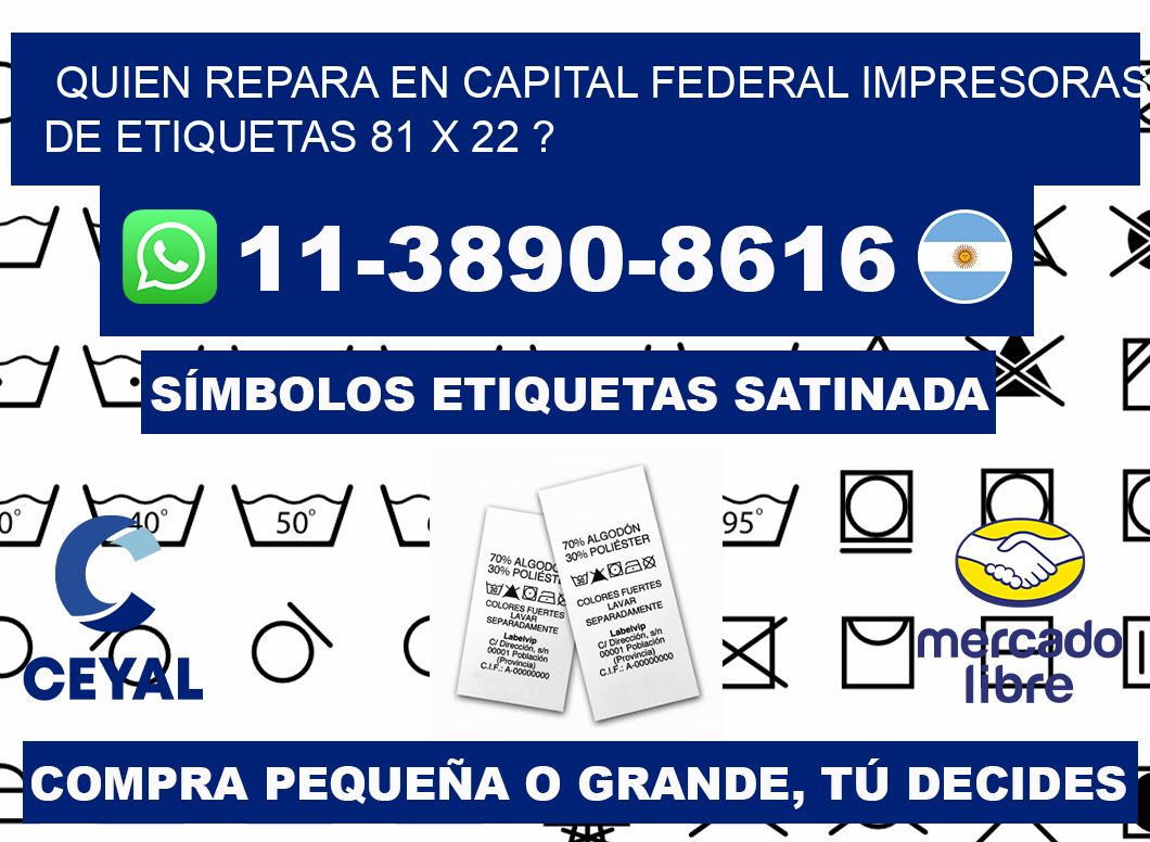 quien repara en capital federal impresoras de etiquetas 81 x 22 ?
