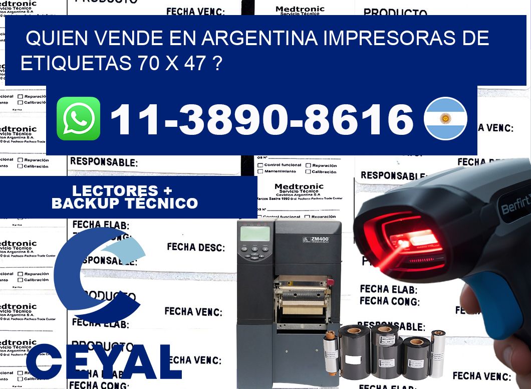 quien vende en argentina impresoras de etiquetas 70 x 47 ?