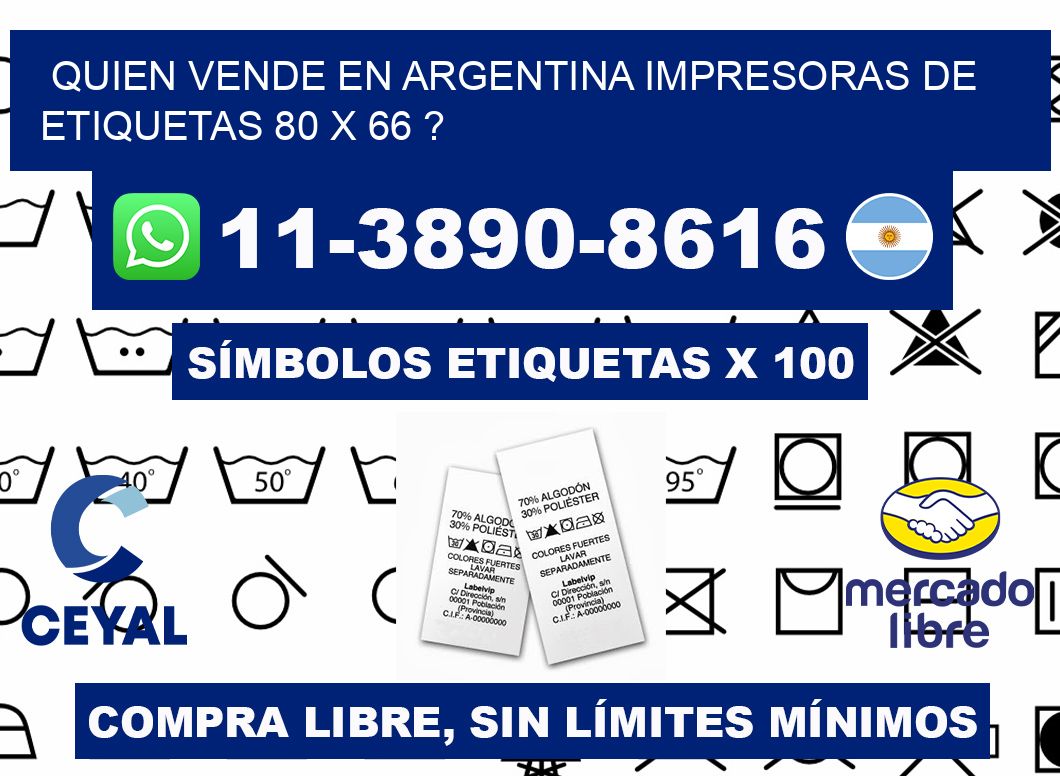 quien vende en argentina impresoras de etiquetas 80 x 66 ?