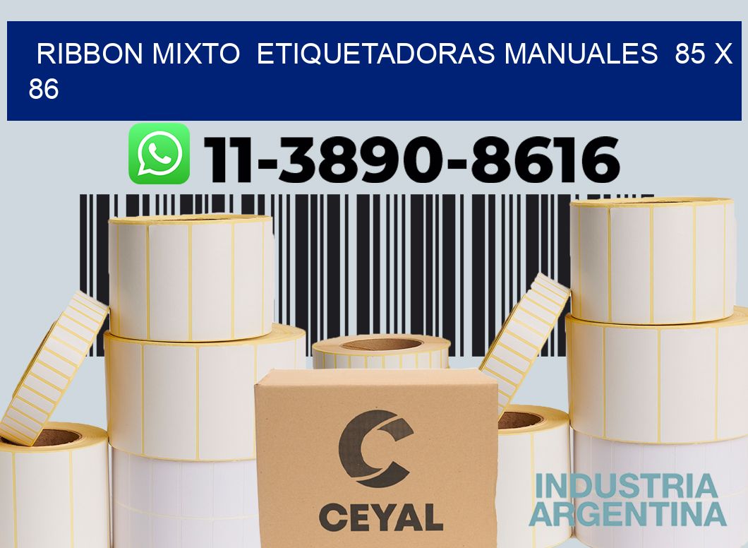 ribbon mixto  Etiquetadoras Manuales  85 x 86