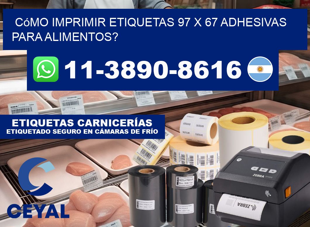 Cómo imprimir etiquetas 97 x 67 adhesivas para alimentos?