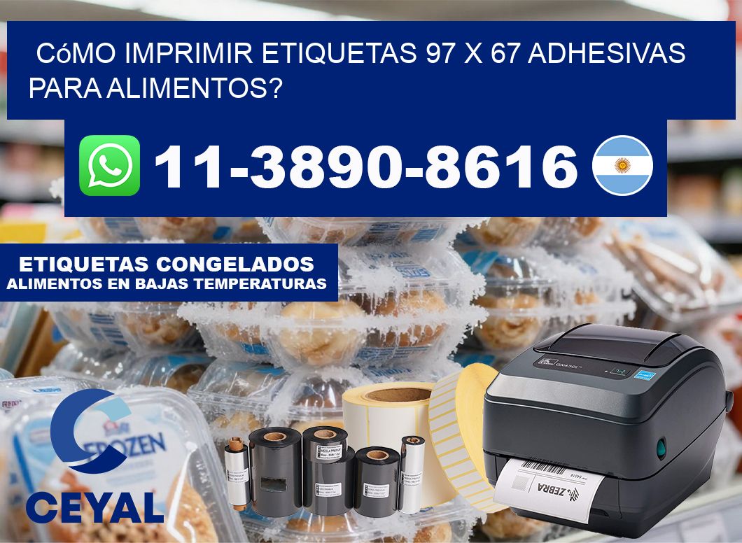 Cómo imprimir etiquetas 97 x 67 adhesivas para alimentos?