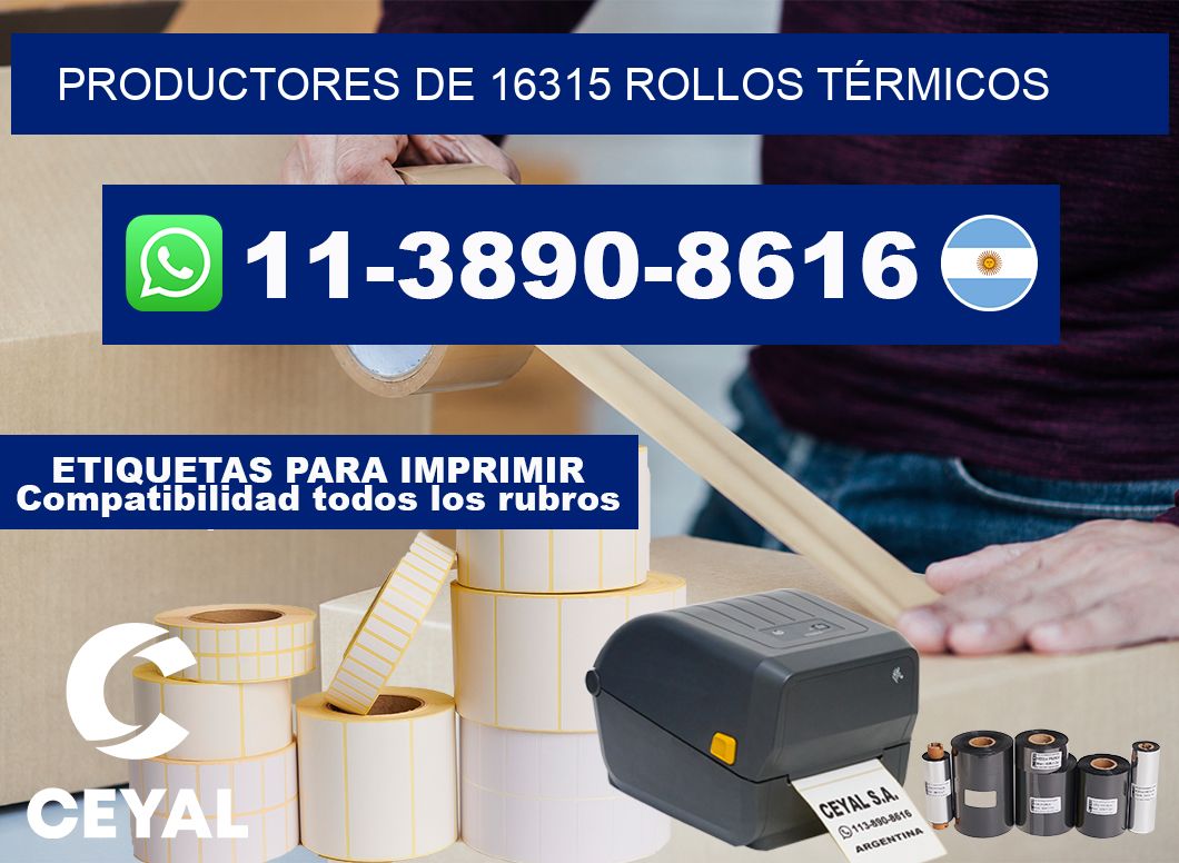 PRODUCTORES DE 16315 ROLLOS TÉRMICOS