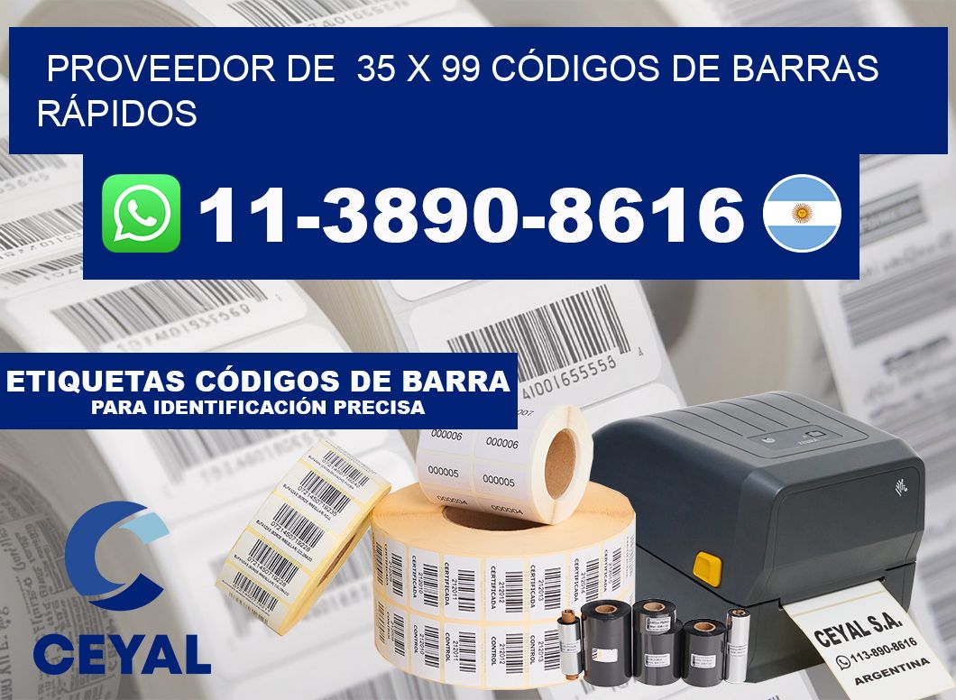 PROVEEDOR DE  35 x 99 CÓDIGOS DE BARRAS RÁPIDOS