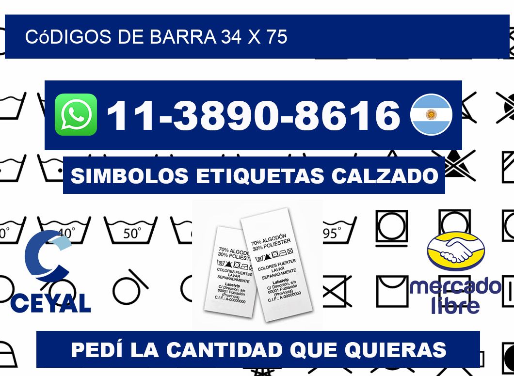 códigos de barra 34 x 75