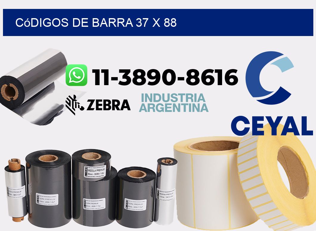 códigos de barra 37 x 88
