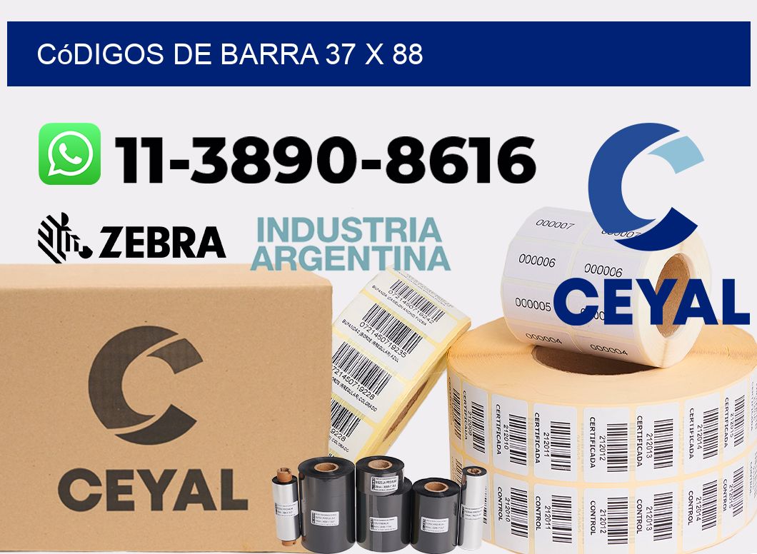 códigos de barra 37 x 88
